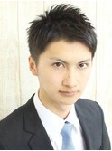 ◆ソフトに刈り上げたスパイキーショート/ブルーブラック