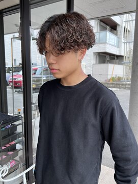 髪屋 紬 メンズ/メンズカット/波巻きパーマ/波巻きスパイラル