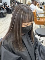 エトラ 渋谷店(etora)&nbsp;小顔 ネビージュ　グレージュハイライトカラー◎