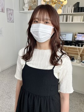 ラフ(laugh) ピンクブラウン×透明感カラー