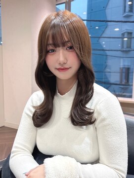 ニーフ 恵比寿(neaf) イメチェンホワイトブロンド外ハネボブ 美髪ワイドバング