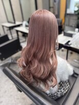 パヌポン 原宿表参道(PANUPON) ケアブリーチバレイヤージュピンクミルクティーベージュ