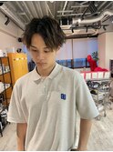 センターパート　縦落ちツイストスパイラルパーマ　佐世保