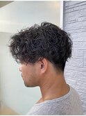 センター分け波巻き