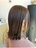 オリーブベージュカーキグレージュハイライトグラデーション