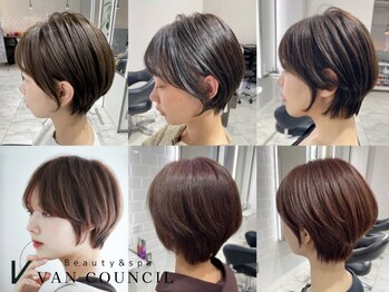 ヴァンカウンシル 一宮店(VAN COUNCIL)の写真/【口コミ高評価】まわりと差がつく小顔ショートならVANへ♪扱いやすく持ちがいいスタイルをご提案◎
