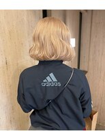 プネル 渋谷(PUNEL)&nbsp;ブロンド/ボブ/ブリーチカラー/ブロンドベージュ