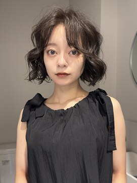 フィルムス 渋谷(FILMS) ボブパーマレイヤーパーマ顔周り前髪ボブショート/渋谷