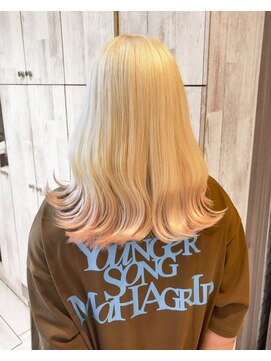 デザインカラー/裾カラー/グラデーションカラー/ブリーチ/広瀬通