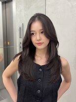 ブラン(Blanc Aoyama)&nbsp;レイヤーカット/顔まわりカット/ブリーチなし/ロング/ミディアム