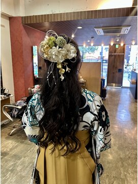 アビリティ ヘアー(ability hair) 卒業式 袴ヘアー 編み込みハーフアップ