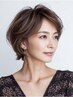 【福田限定】ショートカット+白髪ぼかしハイライトカラー+トリートメント