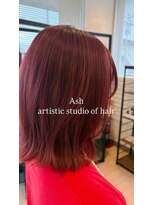 アッシュ アーティスティック スタジオ オブ ヘア(Ash artistic studio of hair)&nbsp;レッドオレンジ