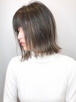 モリオフロムロンドン 原宿本店(morio from London) 【morio原宿】ハイライトグレージュー×切りっぱなしボブ