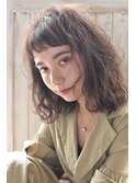 mowen前髪xセシルカットxココアブラウンxフリンジウェーブ
