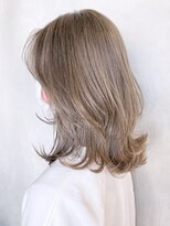 アイティーバイアルバム 八王子店(IT by ALBUM) オリーブベージュレイヤー_Aラインボブかきあげロング_ba324952