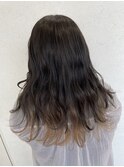 インナーカラー ベージュ