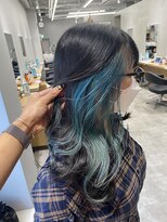 アヴァンス 京橋店(AVANCE)&nbsp;インナーカラー×水色カラー