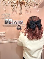 グルーヴ グルーヴ フェエリー(groove groove feerie)&nbsp;まおりんのリボンバレッタハーフアップ 新宿歌舞伎町ヘアセット