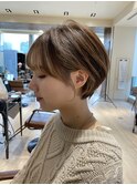 【小鳥居】大人可愛い艶カラーショートボブ30代40代50代