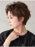 ウェーブハンサムショート20代30代40代大人可愛い青山表参道
