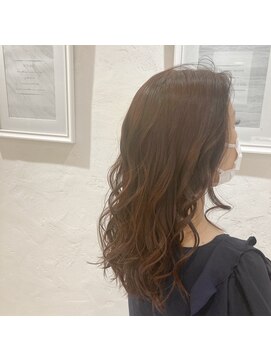 アロマヘアルーム 横浜店(AROMA hair room) ミルクチョコレートエアリーカールフェミニンセミロング/横浜