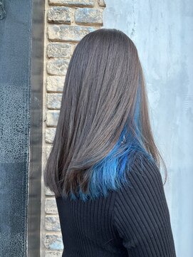 ティグルフォーヘア(TIGRE for hair) インナーカラー／ブルー☆ハイトーンカラー