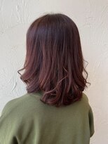 リュクスフォーヘアー(LUXE.for.hair) AVEDAピンクベージュミディアムスタイル/美魔女/ゆるふわ巻き