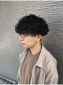 東大阪長瀬メンズ専門美容室ZONE波巻きマッシュパーマ