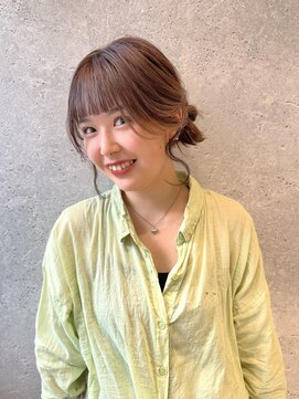 アース 三軒茶屋店(HAIR&MAKE EARTH) 三軒茶屋_レディース_ヘアアレンジ_ヘアセット_ブラウン_小顔