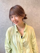 アース 三軒茶屋店(HAIR&MAKE EARTH) 三軒茶屋_レディース_ヘアアレンジ_ヘアセット_ブラウン_小顔