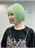 ミントグリーン ボブ