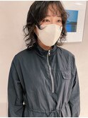 美髪デジタルパーマ薄めバング丸みワンカールシースルーバング