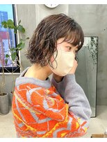 テトヘアー(teto hair) ボブパーマ　くるくる　ウェーブパーマ　ぱっつんボブ