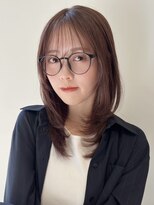 ノイ(noi)&nbsp;顔周りレイヤーカットグレージュカラーくびれボブベージュカラー