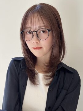 ノイ(noi) 顔周りレイヤーカットグレージュカラーくびれボブベージュカラー