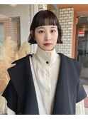 ワイドバング×ミニボブ