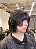 切りっぱなしボブ姫カット／黒髪【自由が丘】