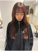 ブリーチなしcherry pink