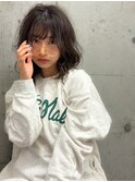 くびれミディ　シースルーバンク　外ハネ