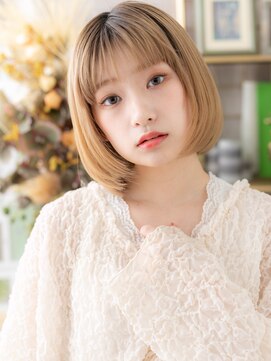 カバーヘア ブリス 志木南口駅前店(COVER HAIR bliss) ハイトーンカラー艶感ストレート抜け感ボブc6志木代30代40代