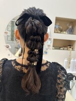 エミュ 天文館店(eMu) 編みおろしポニーテル ☆