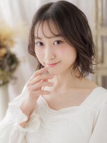 カバーヘア ブリス 北浦和(COVER HAIR bliss)&nbsp;透けバングフェザーパーマゆるふわボブディc6北浦和20代30代40代