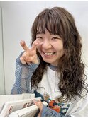 海外の女の子風パーマ
