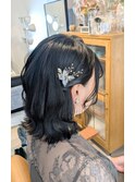 ボブヘアアレンジ　【福島／ヘアセット】