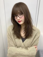 ジゼル 筑紫野(GiseL) レイヤーカット 透明感ブラウン ハッシュカット　 10代20代