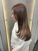 スリーバイベルベット(THREE...by velvet) ダブルカラー♪ブリーチなしカラー/顔周りカット/艶カラー