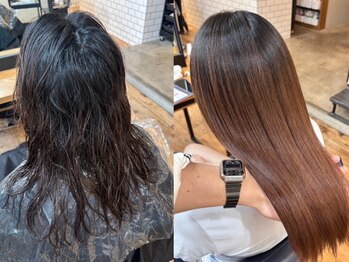 コミレ(COMILE)の写真/【上前津】こだわり抜いた薬剤と抜群の技術力で、まっすぐになりすぎない自然なストレートヘアを実現☆