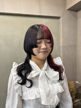 ファビ 渋谷(Fab) くびれヘア/暗めカラー/アプリコットオレンジ/縮毛矯正