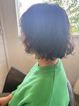 アズグロウ エクラ(AS GROW 'eclat) エアリーウェーブボブ×デジタルパーマ